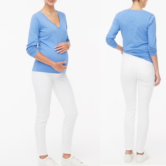 J. Crew Factory Jeans Jcrew Factory White Maternity Jean In Signature Stretchitem Aw388